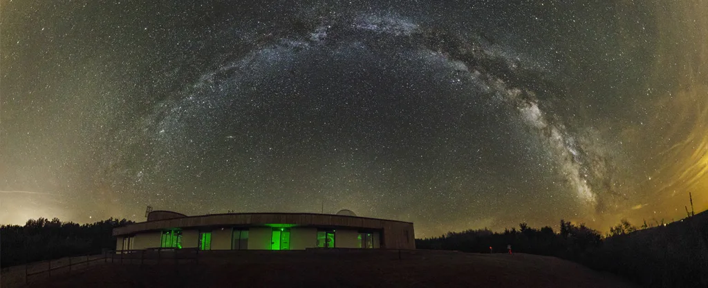 Zselici Csillagpark éjszakai panorámája