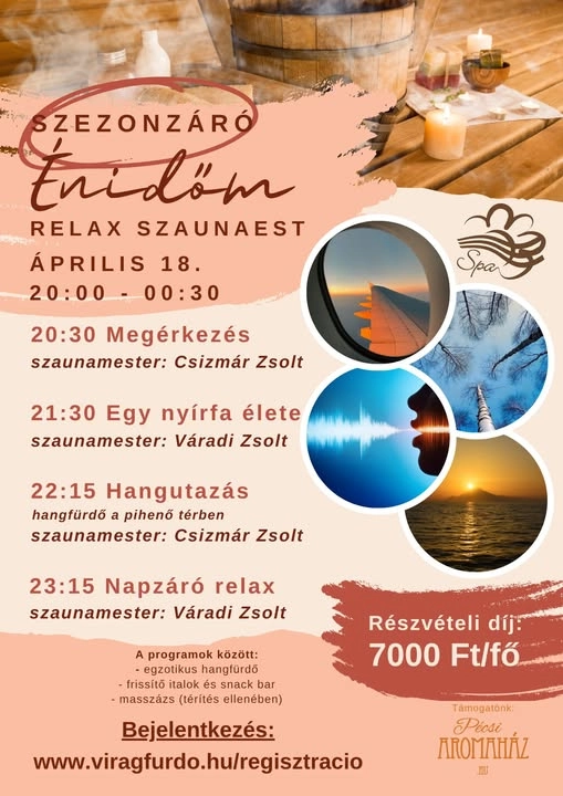 Szaunaest a Virágfürdőben esemény poszter