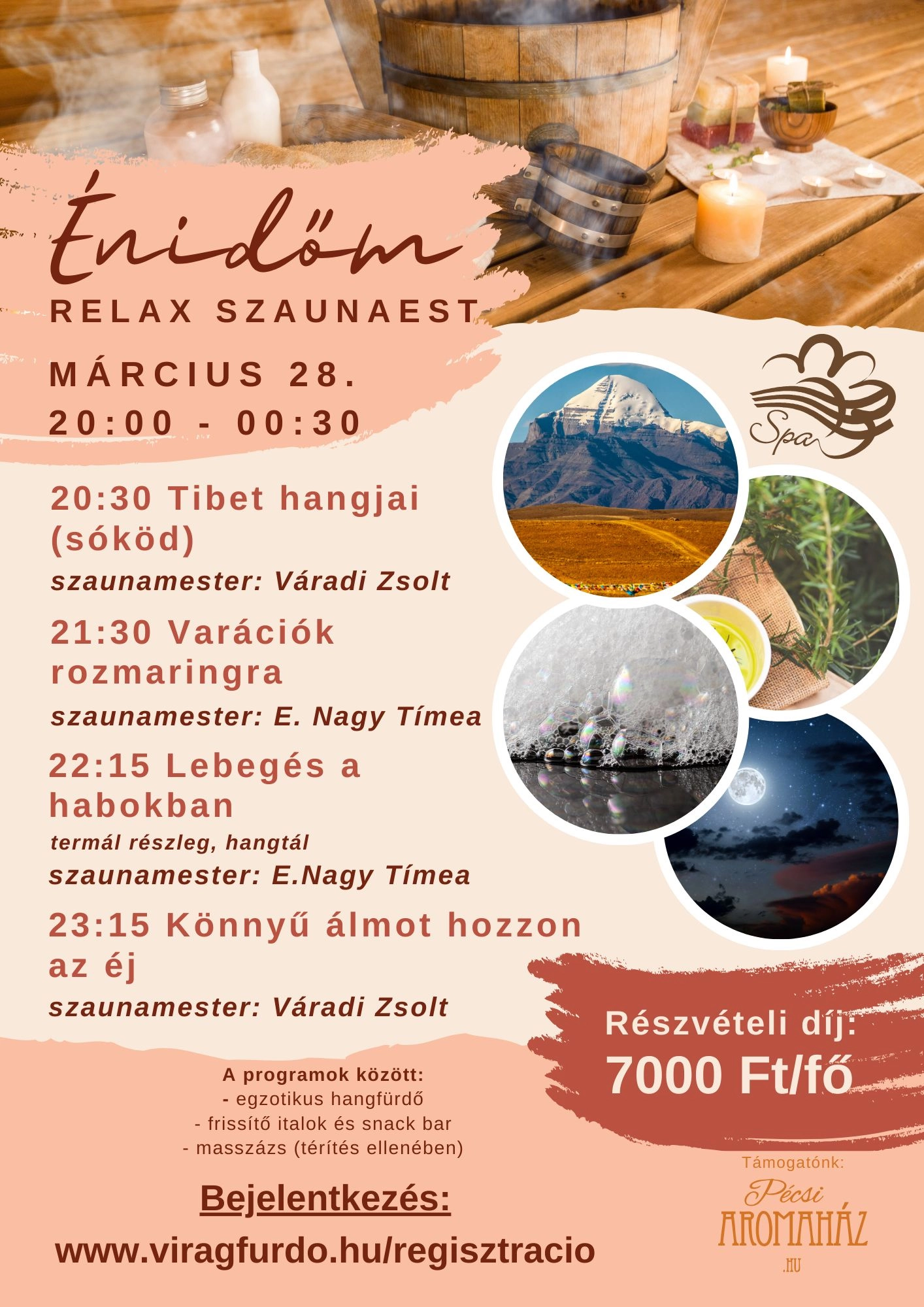 Énidőm Relax Szaunaest a Virágfürdőben esemény poszter