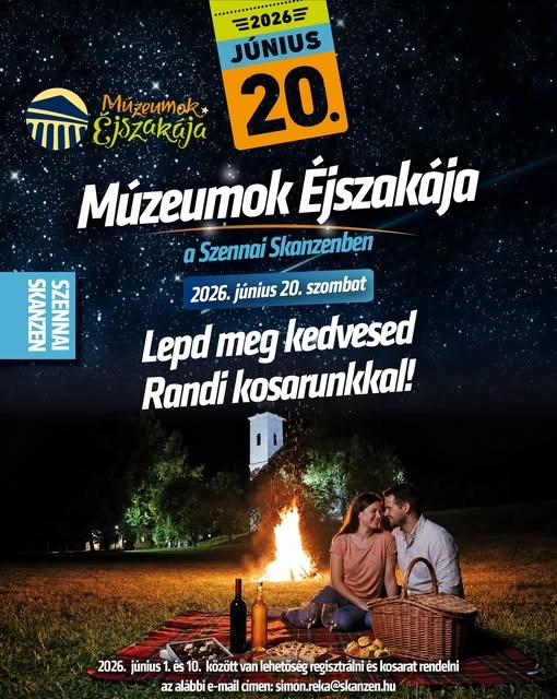 Múzeumok Éjszakája a Szennai Skanzenben – Szent Iván-éji Randi kosárral esemény poszter