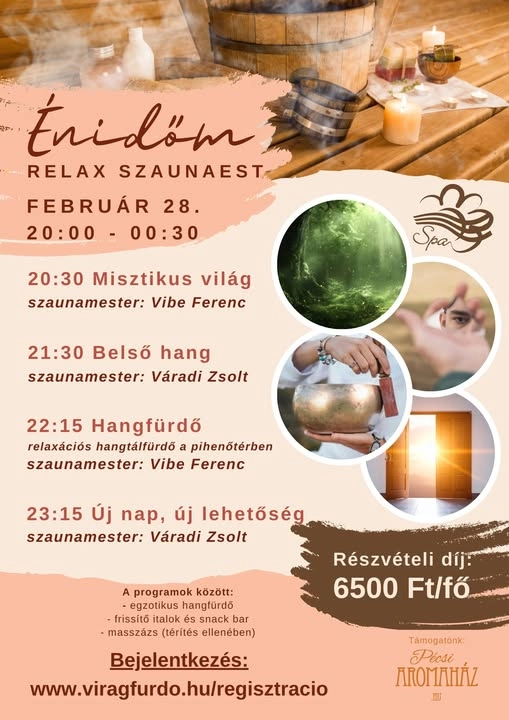 Énidőm Relax Szaunaest a kaposvári Virágfürdőben esemény poszter