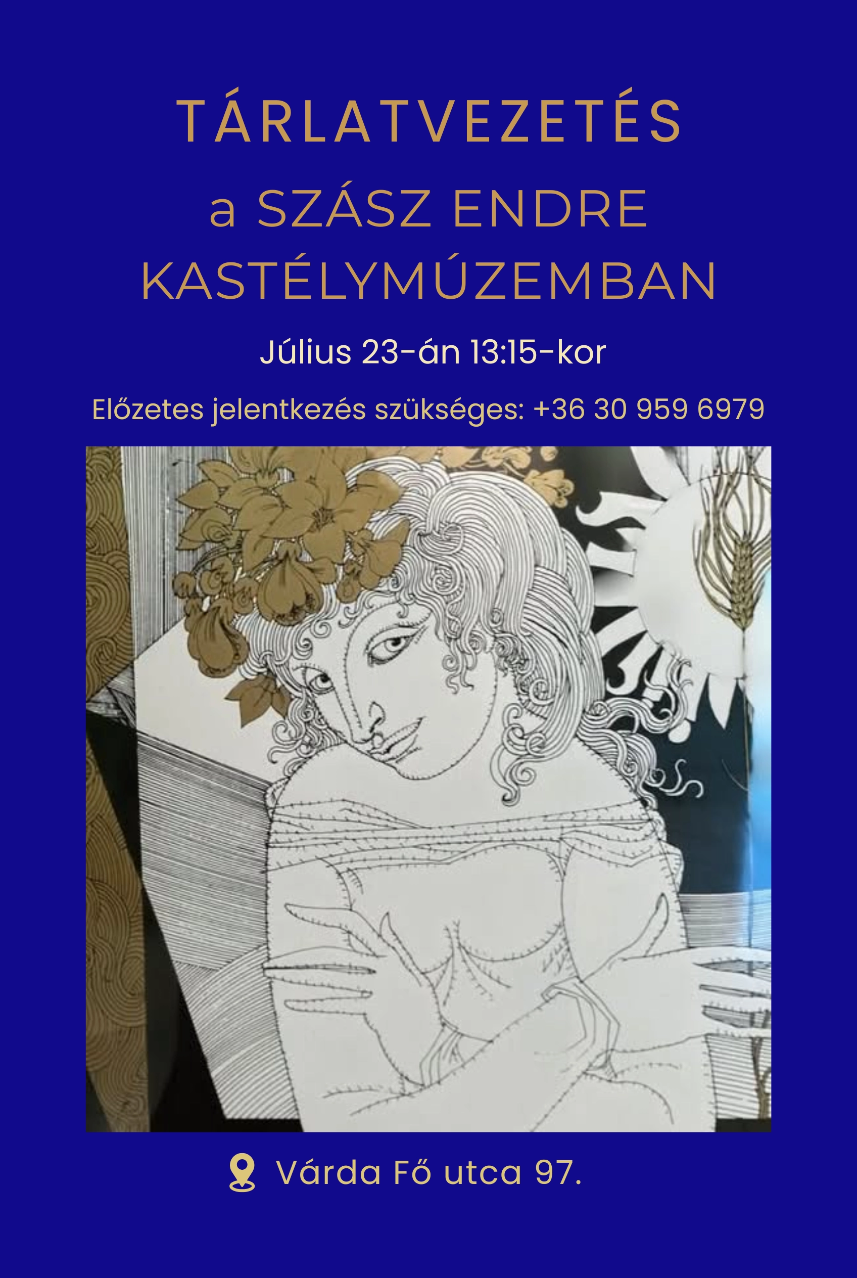 Tárlatvezetés a Szász Endre Kastélymúzeumban esemény poszter