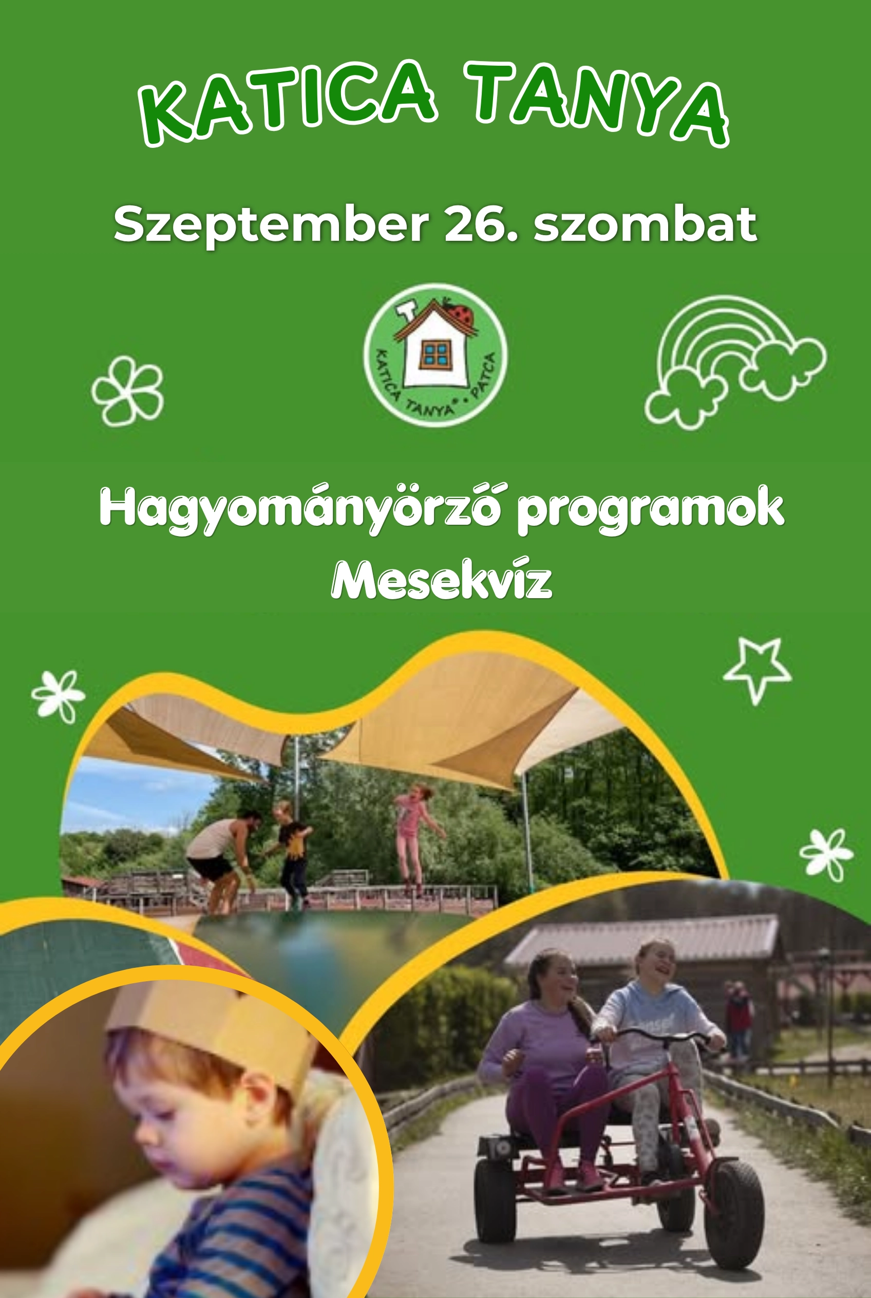 Kenyérdagasztás, mesekvíz, hagyományörző programok a Katica Tanyán esemény poszter