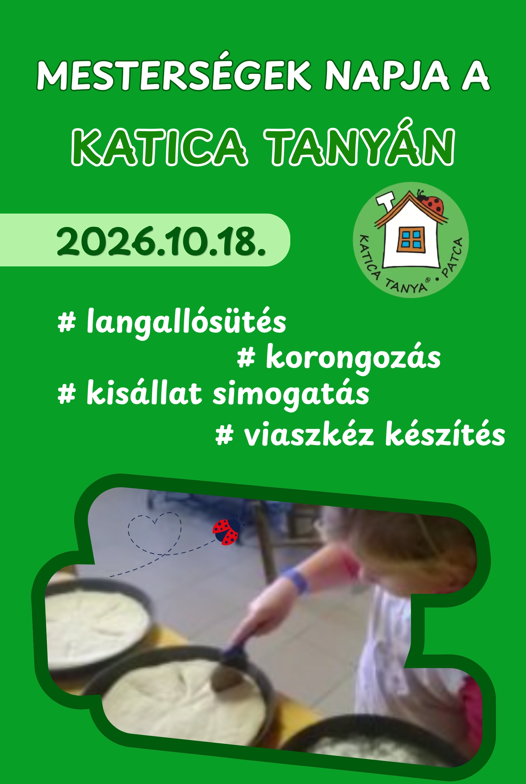 Vasárnapi langallósütés a Katica Tanyán esemény poszter