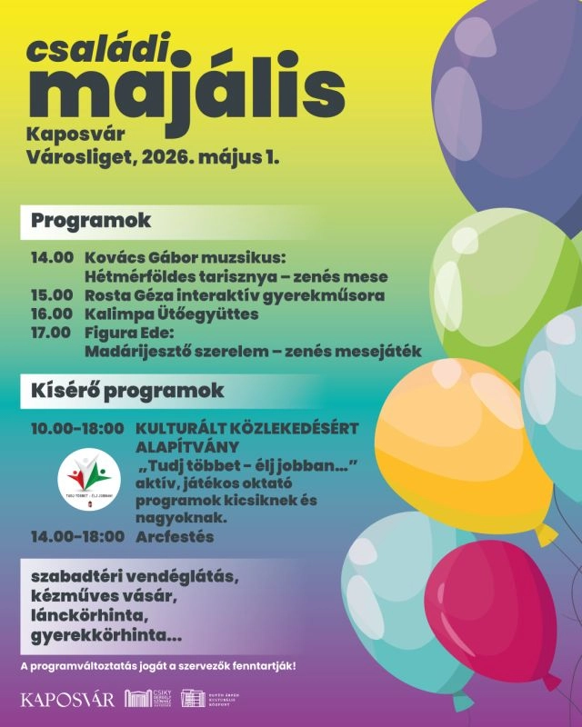 Családi Majális a Városligetben esemény poszter