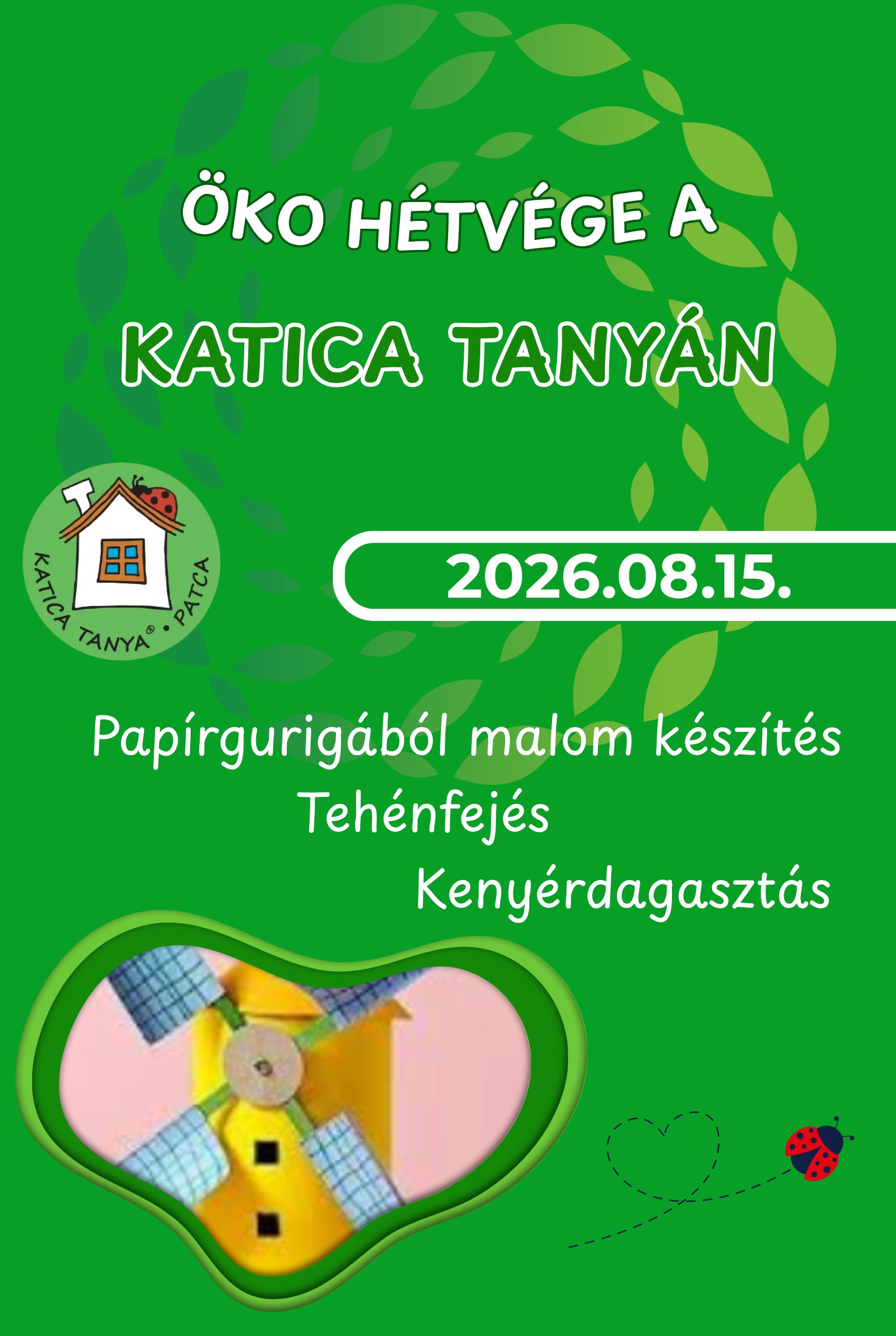 Öko hétvége a Katica Tanyán esemény poszter