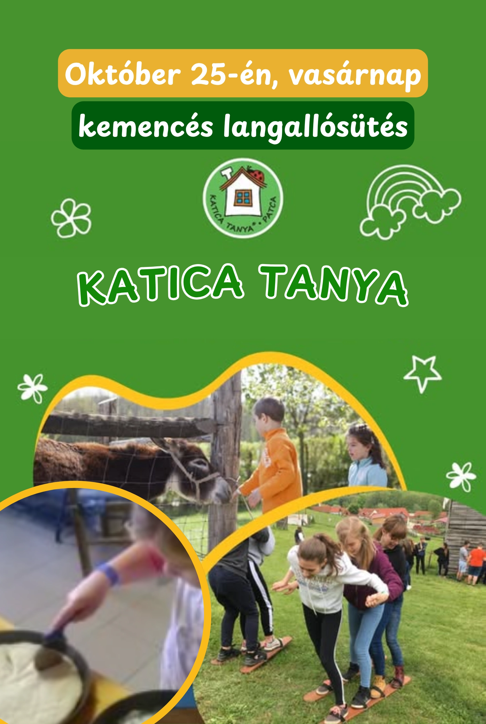 Vasárnapi langallósütés a Katica Tanyán esemény poszter