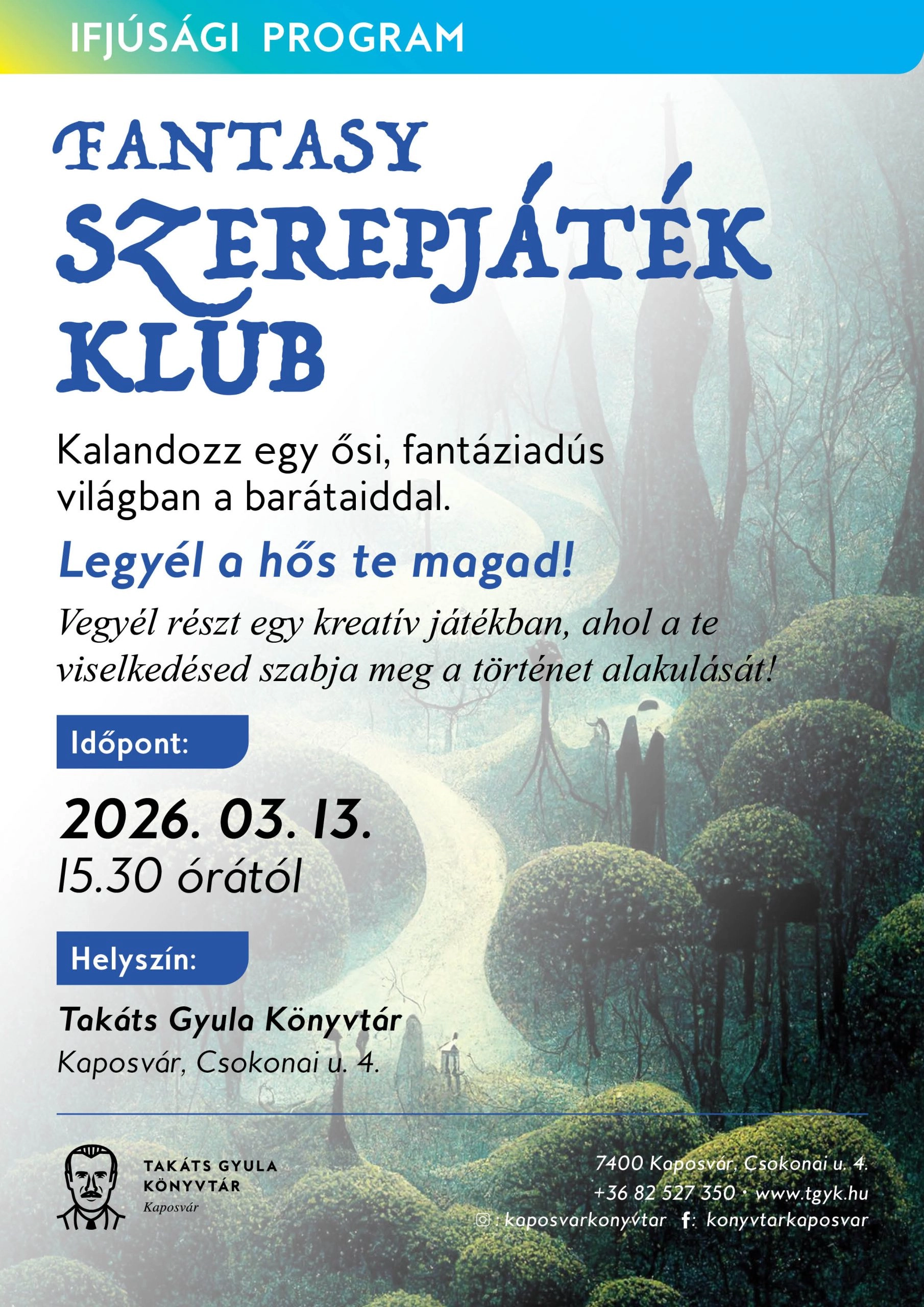 Fantasy Szerepjáték Klub esemény poszter