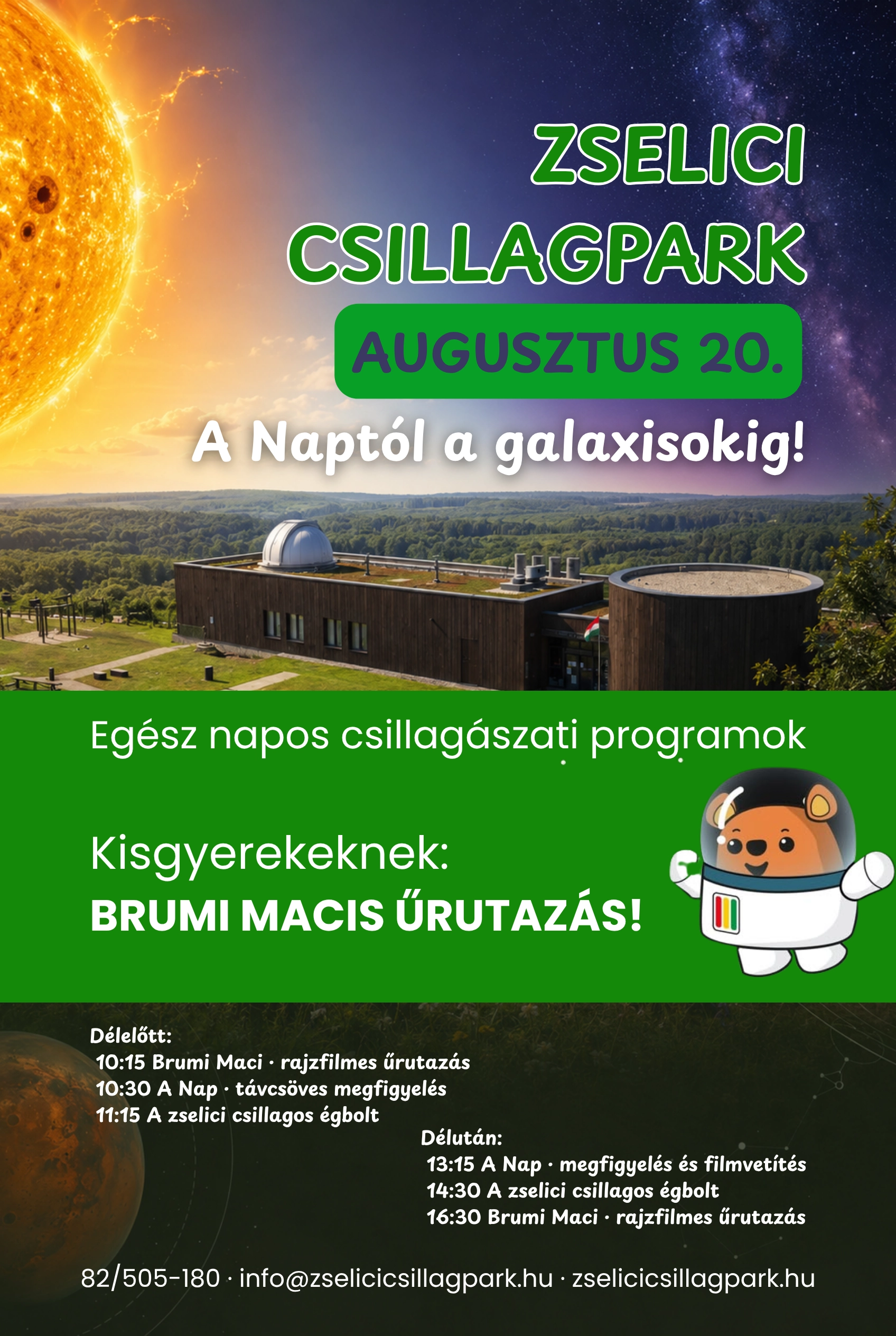 Augusztus 20-i programok a Zselici Csillagparkban esemény poszter