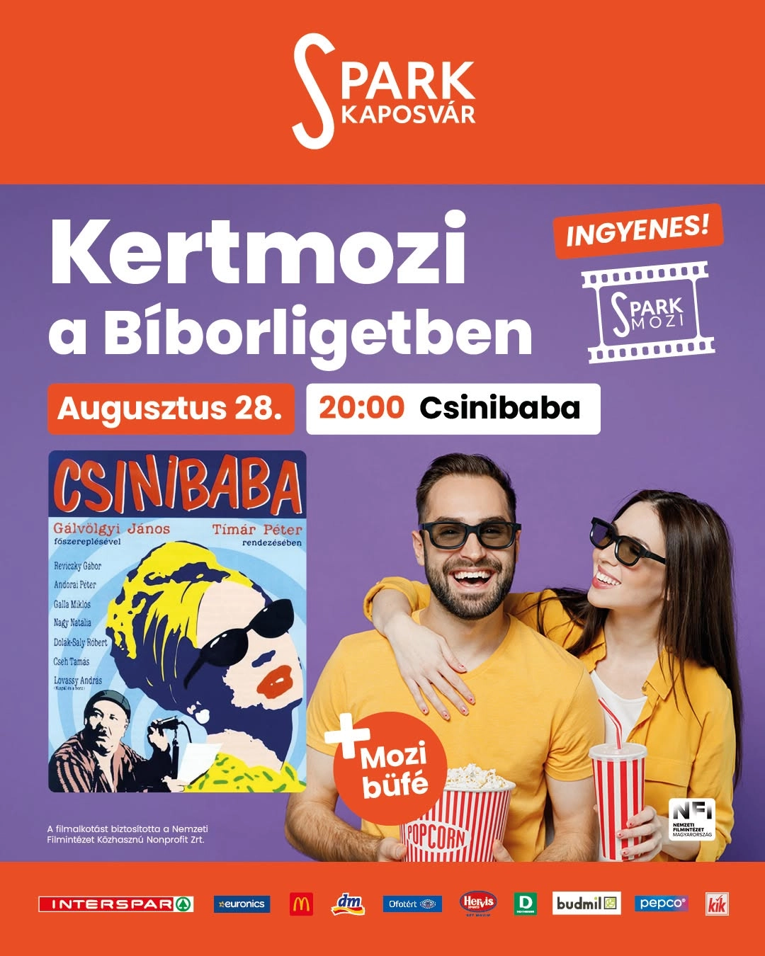 Kertmozi a Bíborligetben – Csinibaba esemény poszter
