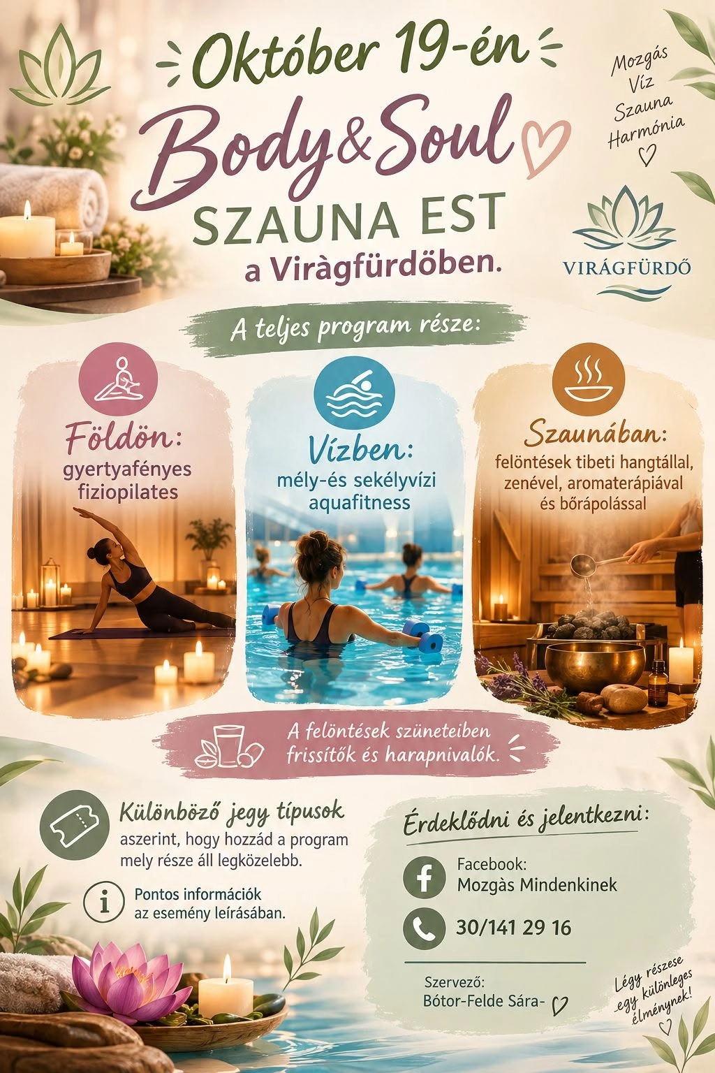Body & Soul Szauna Est a Virágfürdőben esemény poszter