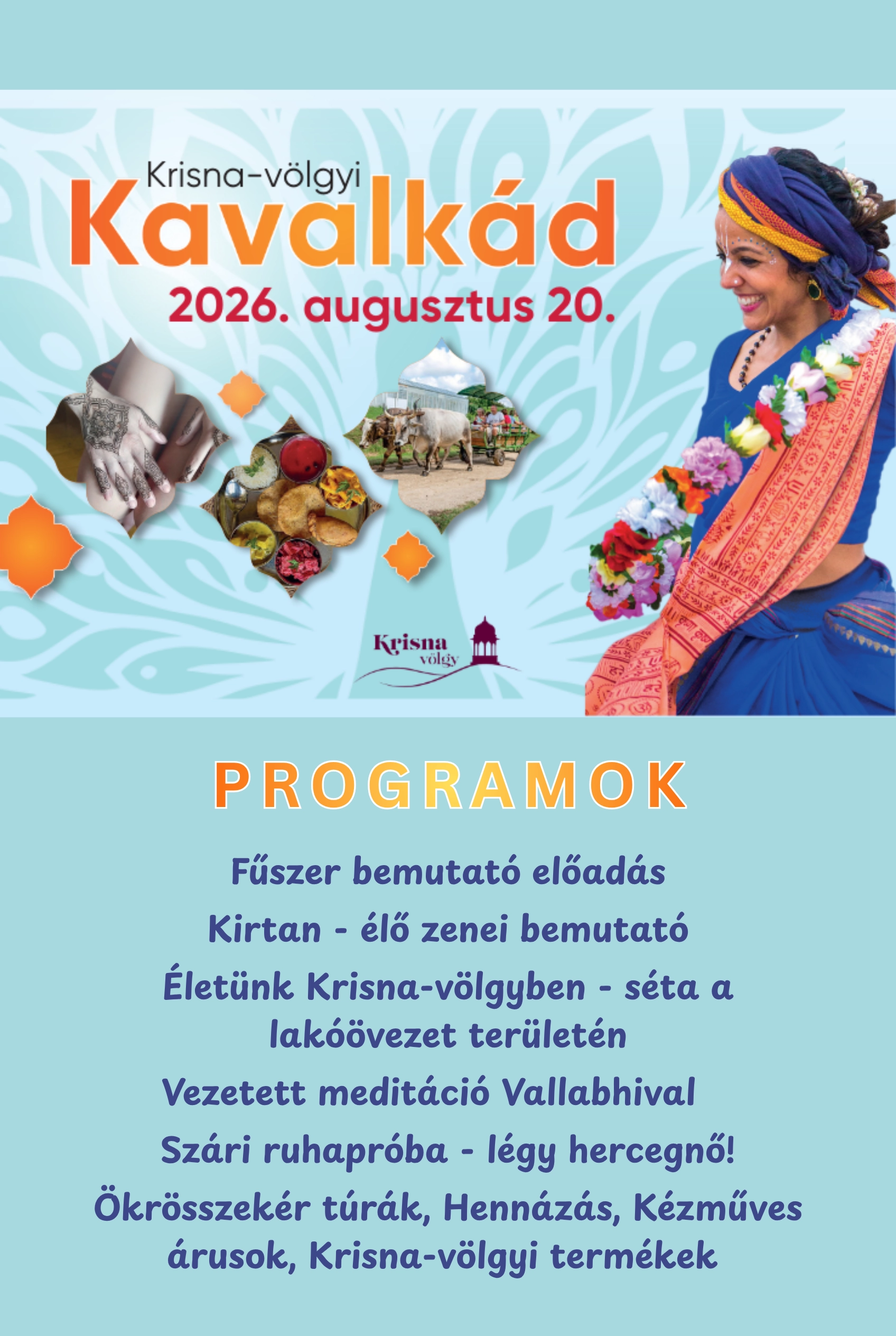 Nyári kavalkád Krisna-völgyben – Egész napos élménynap esemény poszter