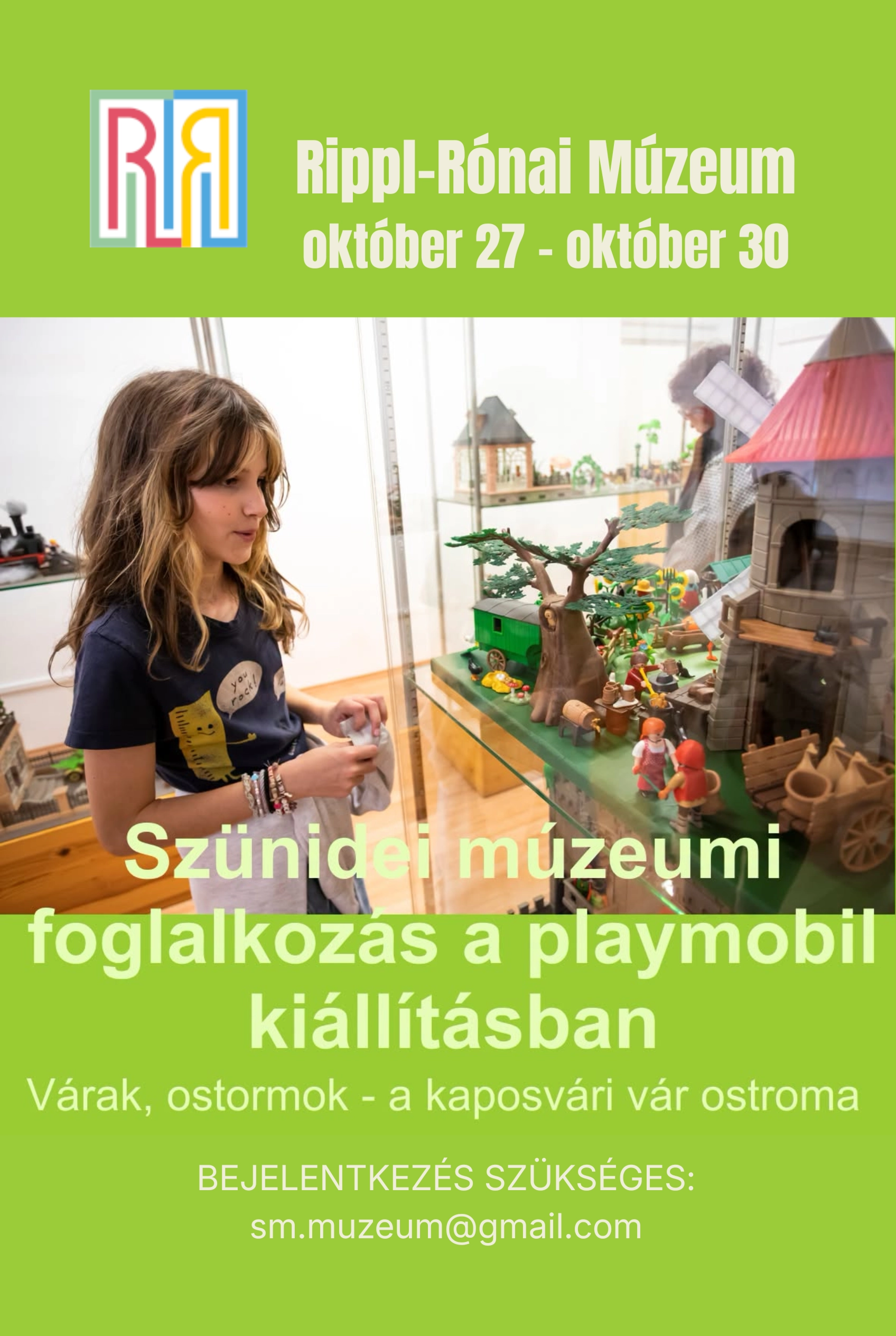 Várak, ostromok – szünidei foglalkozás a Rippl-Rónai Múzeum playmobil kiállításában esemény poszter