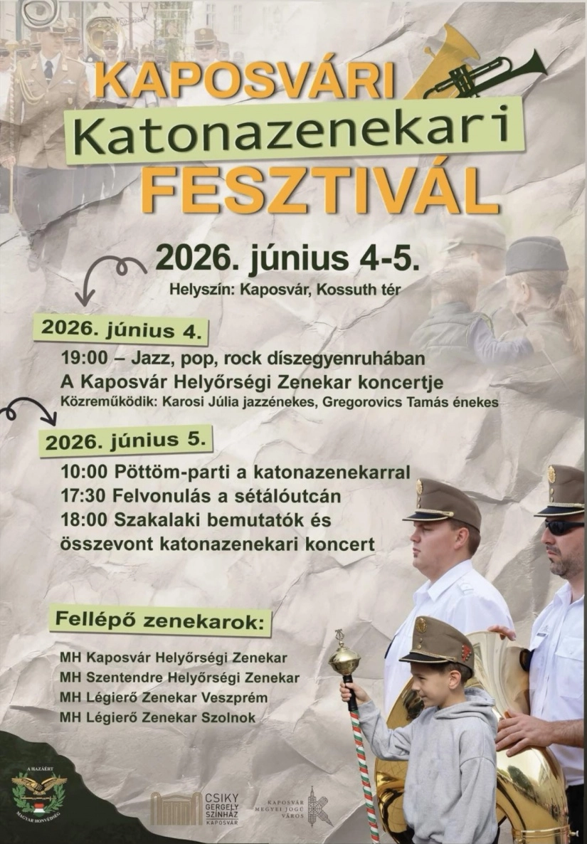 Kaposvári Katonazenekari Fesztivál esemény poszter