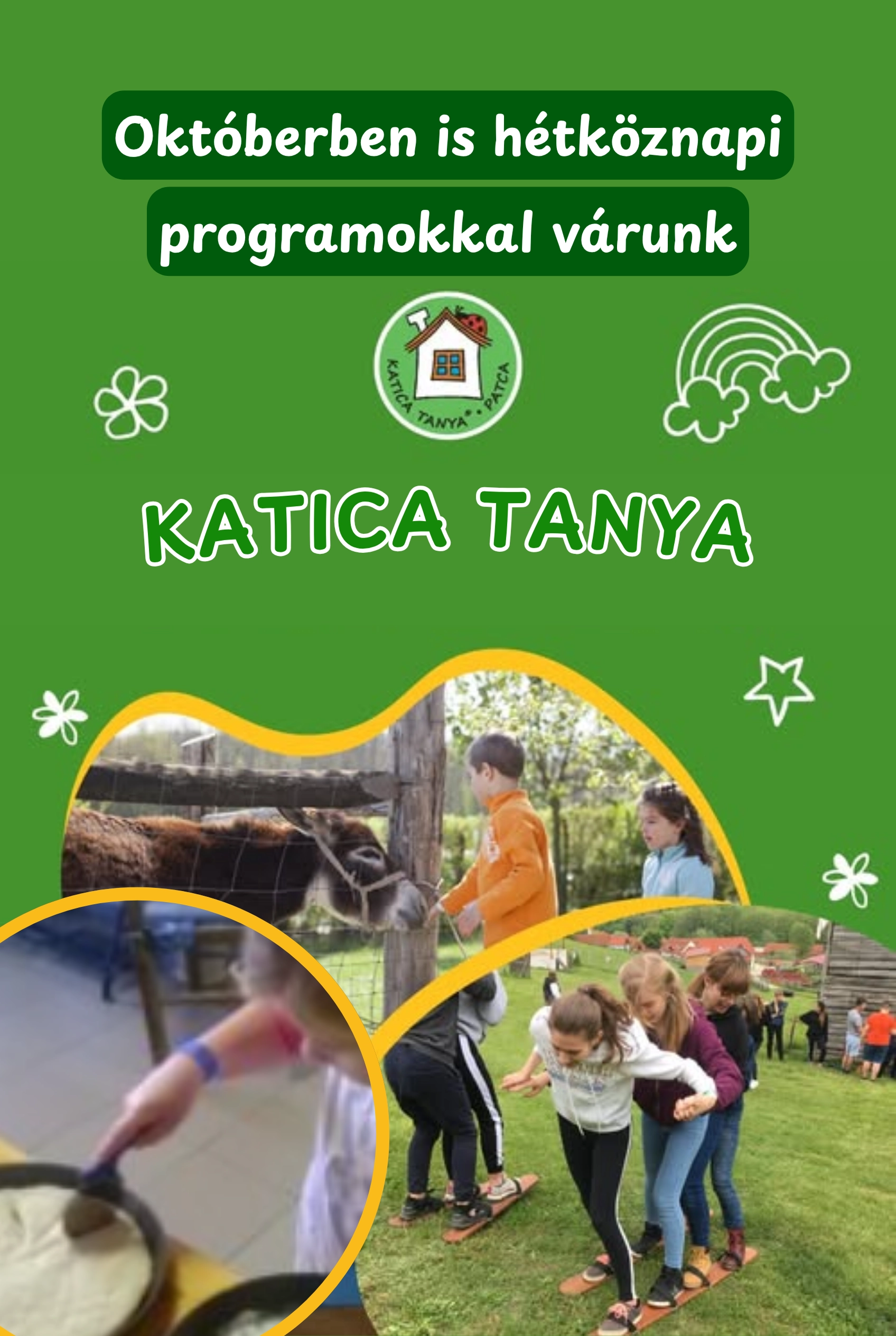 Őszi hétköznapok a Katica Tanyán – Matyivonat, Kiütlek és tehénfejés esemény poszter