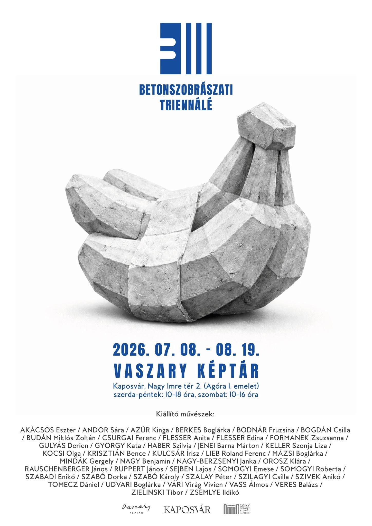 Betonszobrászati Triennálé a Vaszary Képtárban esemény poszter